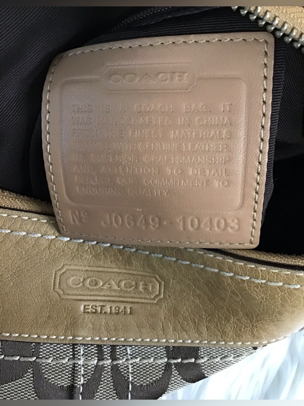Coach Vintage Legacy Beige Brown Signature C Logo Leather Crossbody Bag - Picture 6 of 16